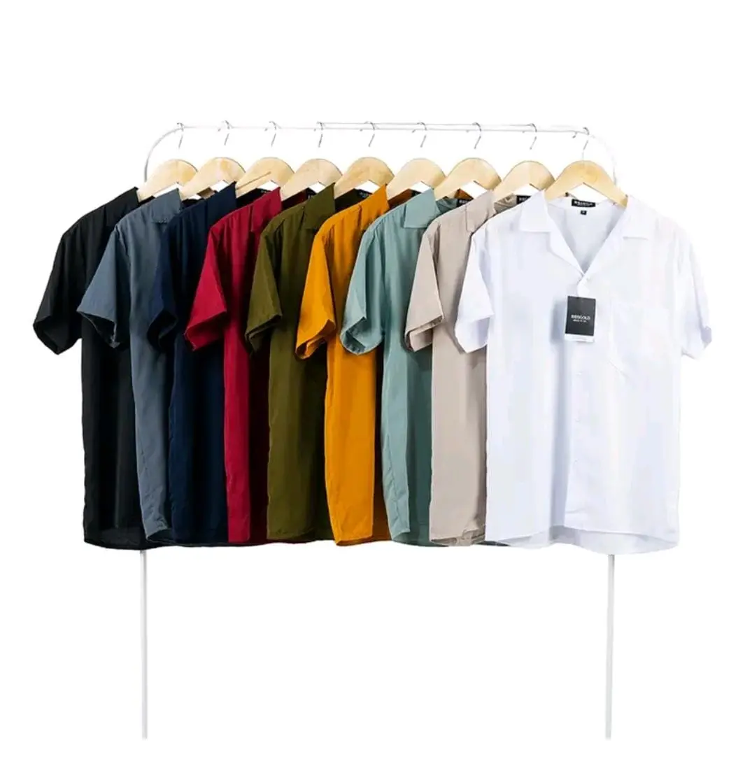 Kemeja amarine - kemeja polos casual lengan pendek santai formal simple fit lembut nyaman