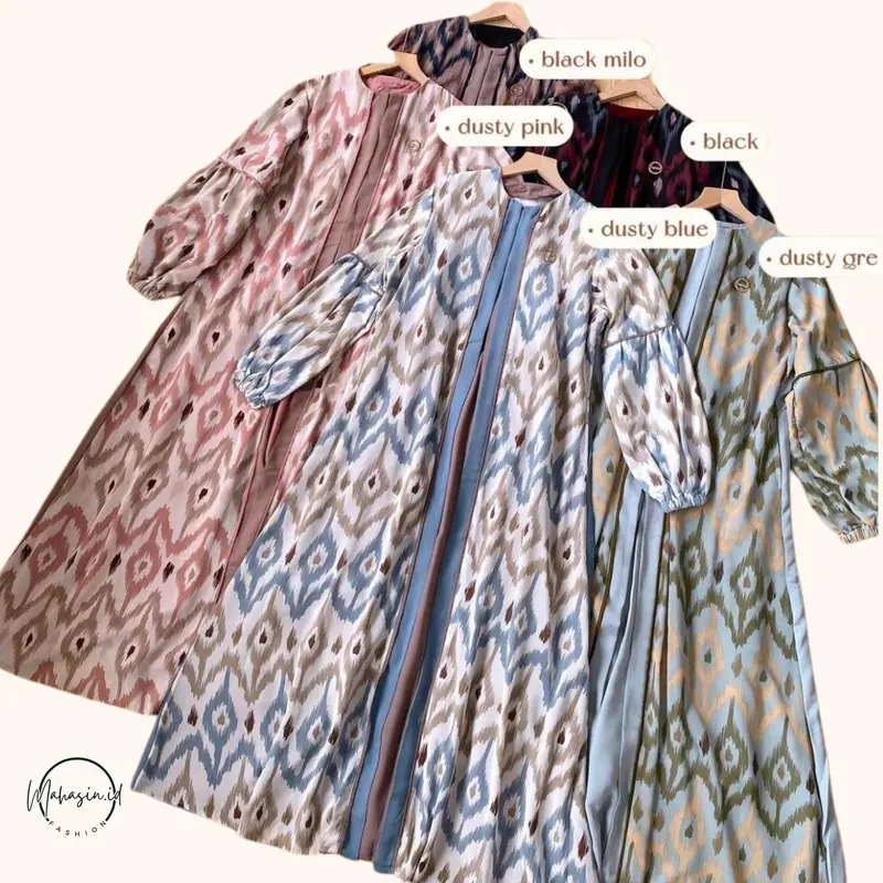 Gamis Free Hijab Denada Busui Friendly - Dress Wanita Semi Jumbo -  Gamis Wanita Kekinian Free Hijab Kain Katun Rayon Motif Nyaman 7
