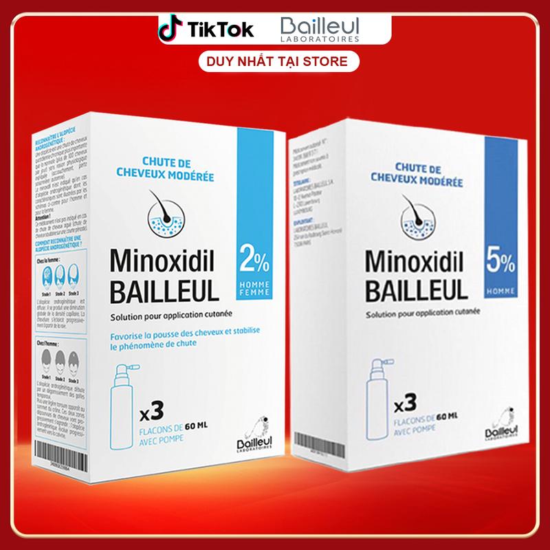 Xịt Mọc Tóc Minoxidil Bailleul Laboratoires 2% 5% Nhập Khẩu Pháp Kích Thích Mọc Tóc Và Giảm Rụng Tóc