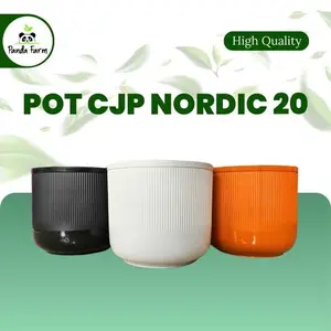 Pot Bunga Tanaman Minimalis Elegan Tabung Nordic Diameter 20 cm Bahan lentur berkualitas