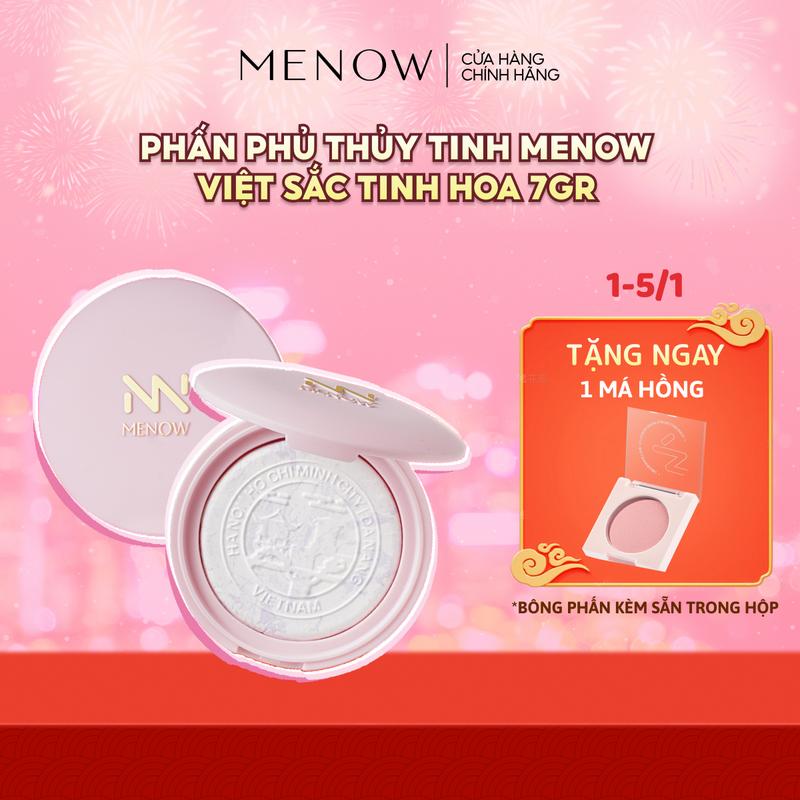   MUA 1 TẶNG 1  Phấn phủ thuỷ tinh mỏng nhẹ MENOW Việt sắc tinh hoa 7gr  TẶNG 1 MÁ HỒNG  