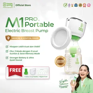 Mom Uung M1 Pro Portable  Elektrik Breast pump – Hisap Lebih Kuat & Stabil - Medical & Hospital Grade – Pengosongan Maksimal, ASI Lebih Deras – Garansi Sumur Hidup