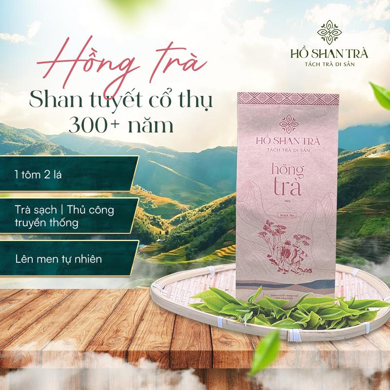 Hồng Trà Cổ Thụ 300 năm tuổi Phình Hồ 100G Nước Trà Tea - Hồ Shan Trà