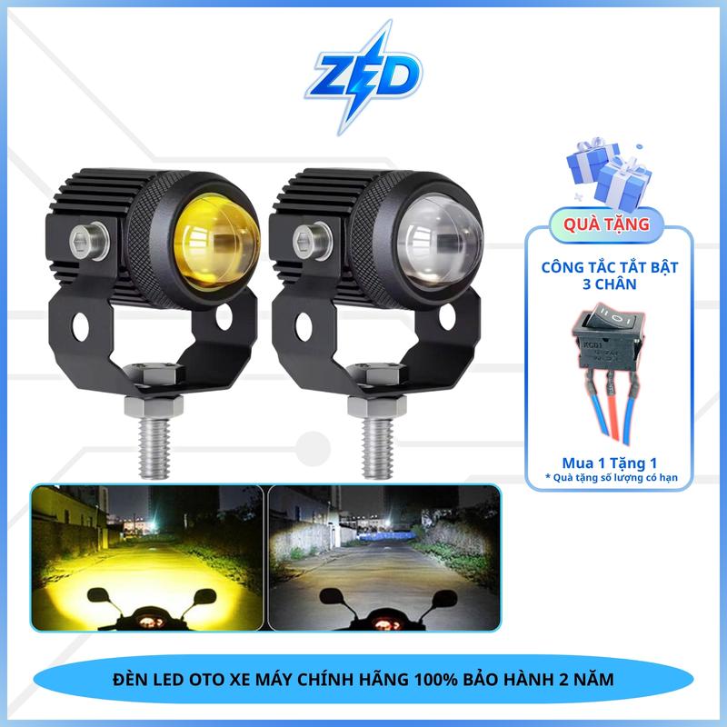 Đèn Trợ Sáng Bi Cầu Mini Xịn L1 Nguồn Nhôm 12.24V DC Cos Vàng Pha Trắng Lắp Xe Máy Ô Tô Phụ Kiện Phụ Tùng