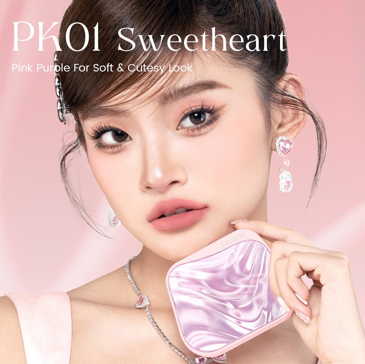 [Trend Setter Bundle] Focallure Makeup Set Eyeshadow Palette & Facial Shaping Palette & Shine Lip Tint & Eyebrow Cream & Gel