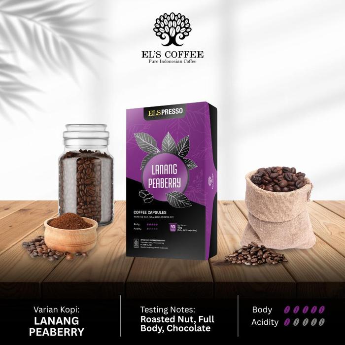 Gambar Elspresso Coffee Capsule: Lanang Peaberry - Nespresso Compatible - Lanang Capsule dari El's Coffee Kota Bandar Lampung 4 Tokopedia