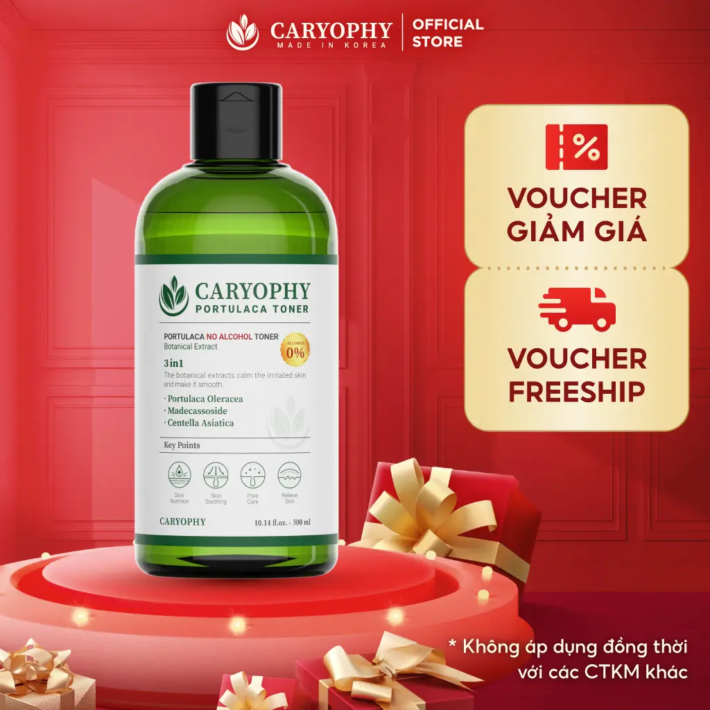 Nước Cân Bằng Da CARYOPHY Portulaca Toner 300ml