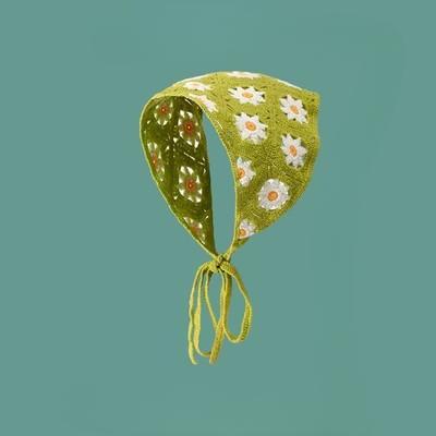 Product Introduction of Fashion Sweet hand -woven flower -shaped women's headscarf 6