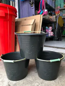 Ember cor 18/ember cor hitam plastik anti pecah/ ember karet/ ember murah