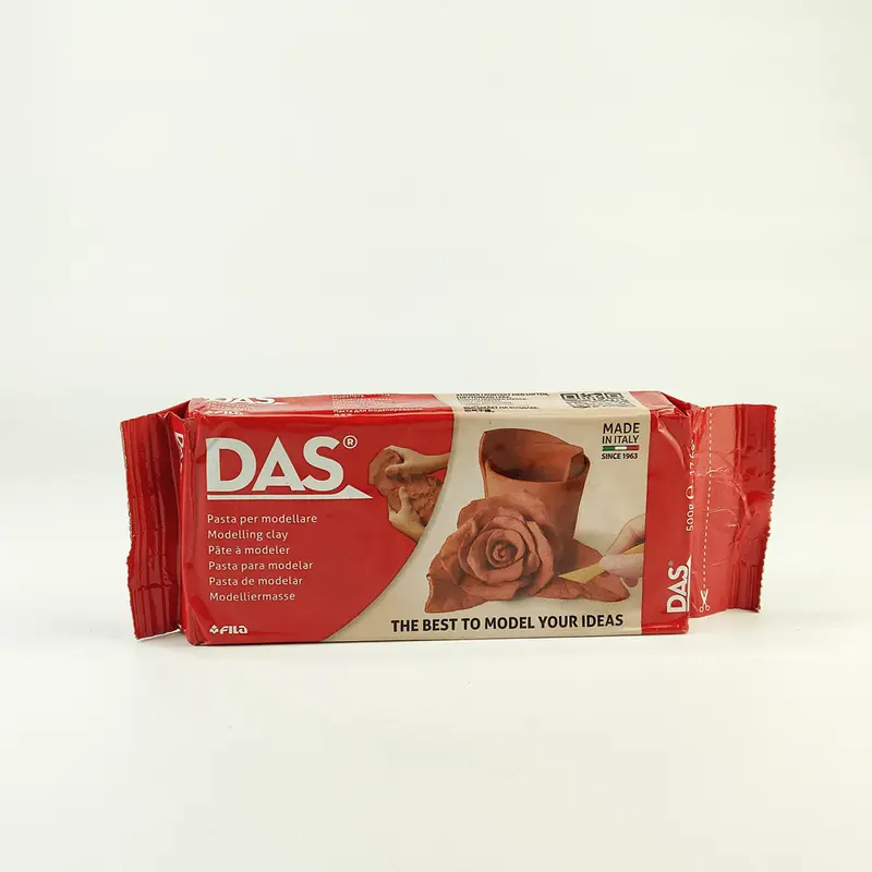 DAS Modelling Clay / Tanah Liat Terracotta 500/1000 gram - Bisa Mengeras Sendiri, Untuk Kerajinan Tangan [Akrelux]
