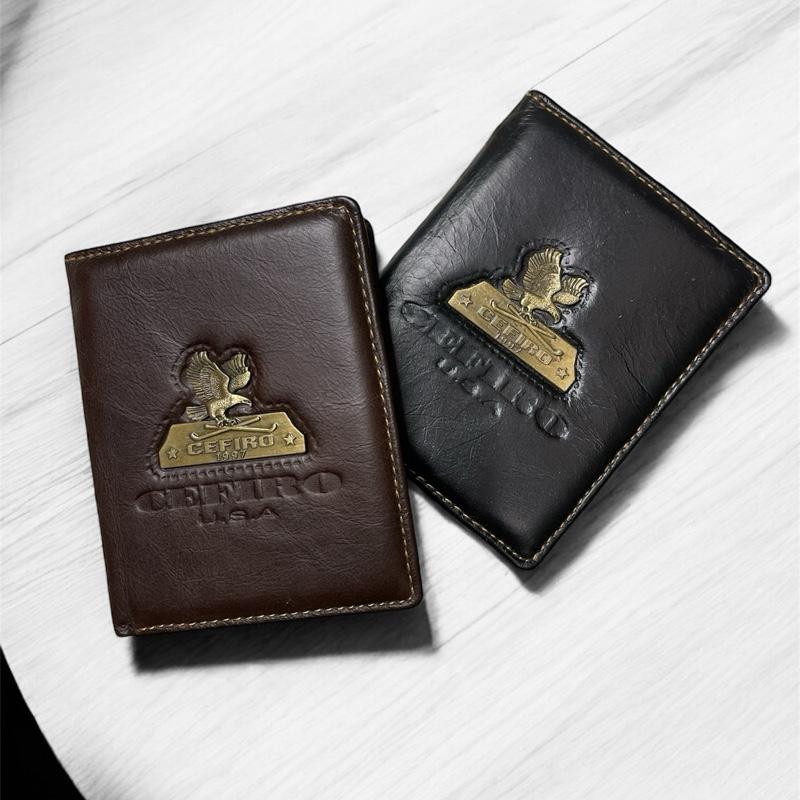 Cefiro Ví Đứng Nam Da Bò Sáp Cao Cấp Hình Chữ Nhật - Wallet Kích Thước 12*9.5 Thiết Kế Sang Trọng Bền Đẹp Tiện Lợi Cho Người Sử Dụng