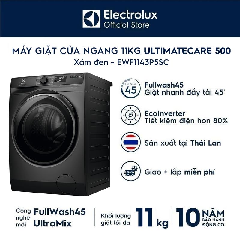 Máy giặt cửa ngang Electrolux 11kg UltimateCare 500 EWF1143P5SC EcoInverter Làm Sạch - Giao Lắp 0Đ