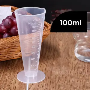 Jigger Gelas Ukur Plastik Kerucut Multifungsi Cone Measuring Cup 100ml - BR10 - Transparent untuk Dapur - Kitchenware Takaran