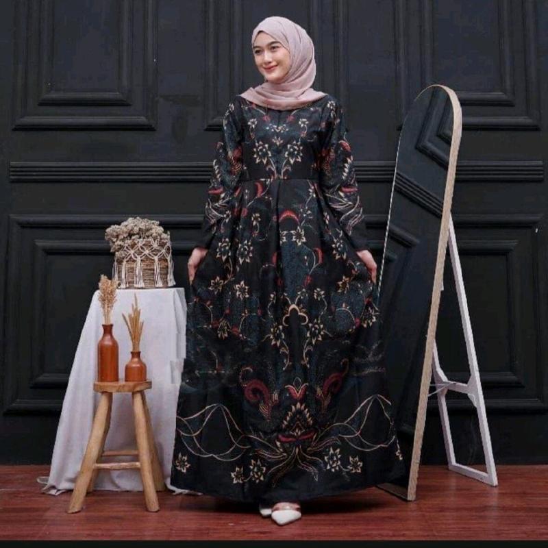 gamis batik terlaris size standar dan jumbo 1