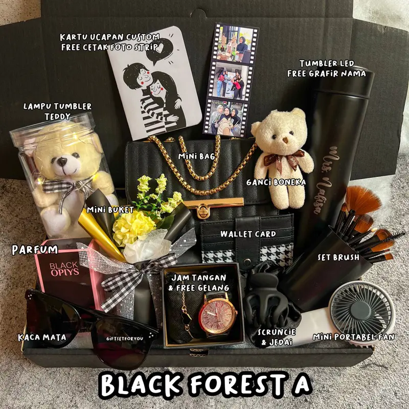 HAMPERS GIFT BOX CEWEK FASHION / HAMPERS ULANG TAHUN / BIRTHDAY GIFT / GIFT FOR HER / VINTAGE GIFT