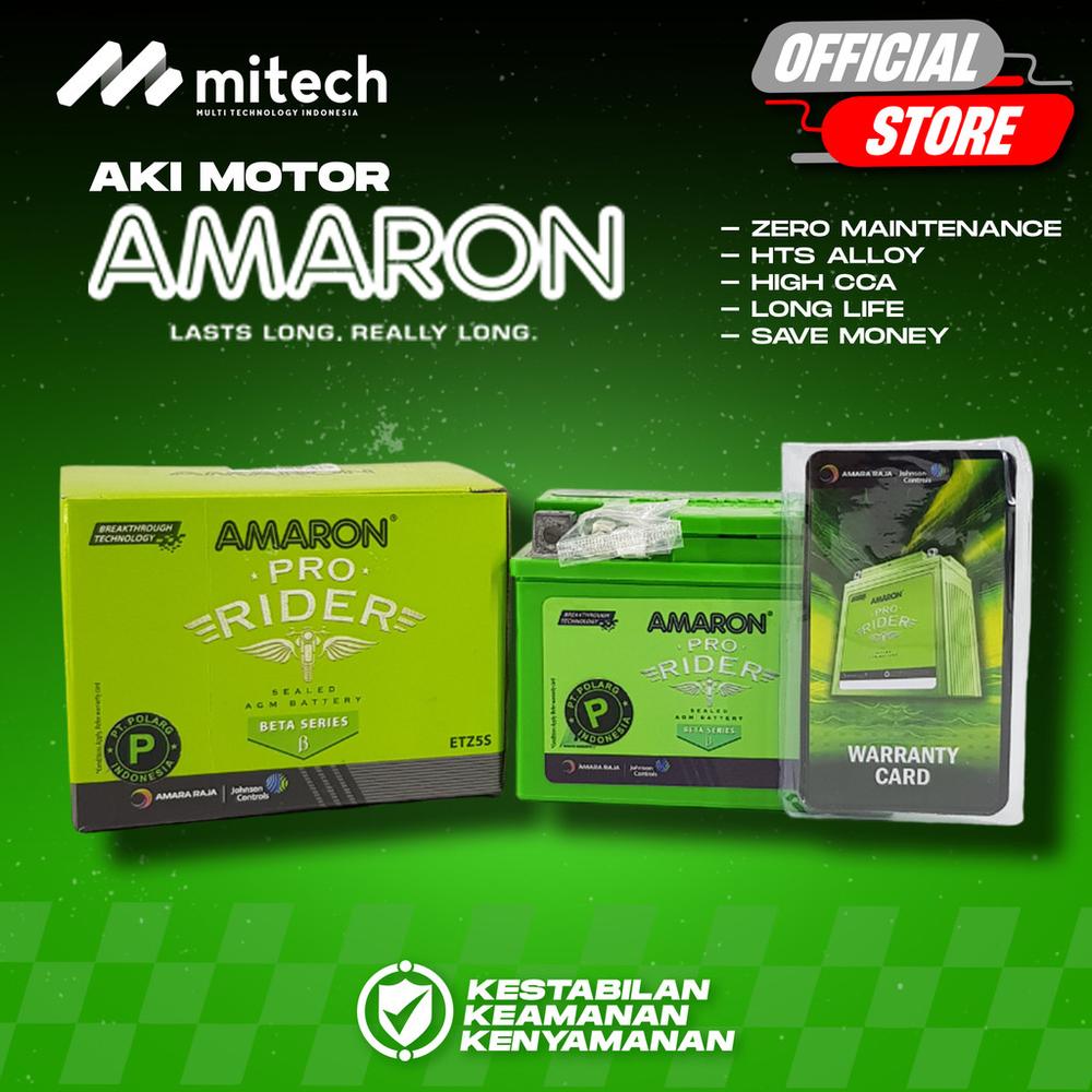 Amaron Aki Kering Motor Beat Vario Scoopy Mio Supra ETZ5S / GTZ5S / YTZ5S 12V / 3.5Ah