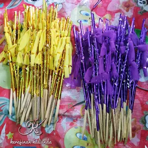 kembang telur aqiqah bambu + wadah telur +ikat kawat 50 pcs