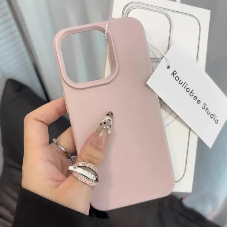 Silicone Casing Silicon Phone Case for IPhone 16 15 14 12 11 13 X XS XR 7 8 Plus Solid Protection Back Cover Shockproof Protectors Accessories