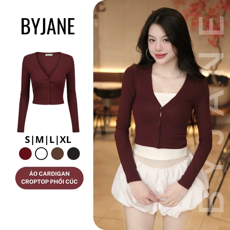 Áo cardigan Dáng Ngắn Croptop BYJANE-999