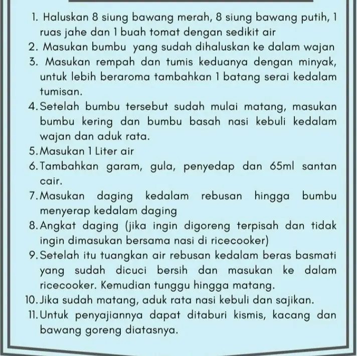 Nasi Kebuli Enak dan Mudah Dimasak - Paket  1kg - Food 4