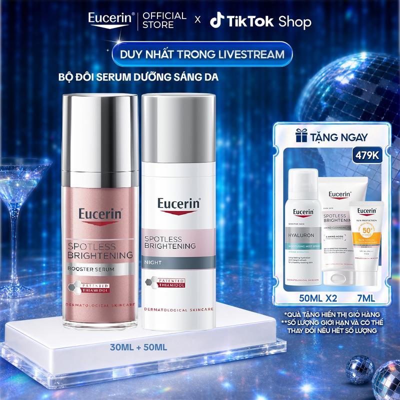 Bộ đôi Serum dưỡng sáng da cải thiện thâm nám Eucerin Booster Serum 30ml & Kem…