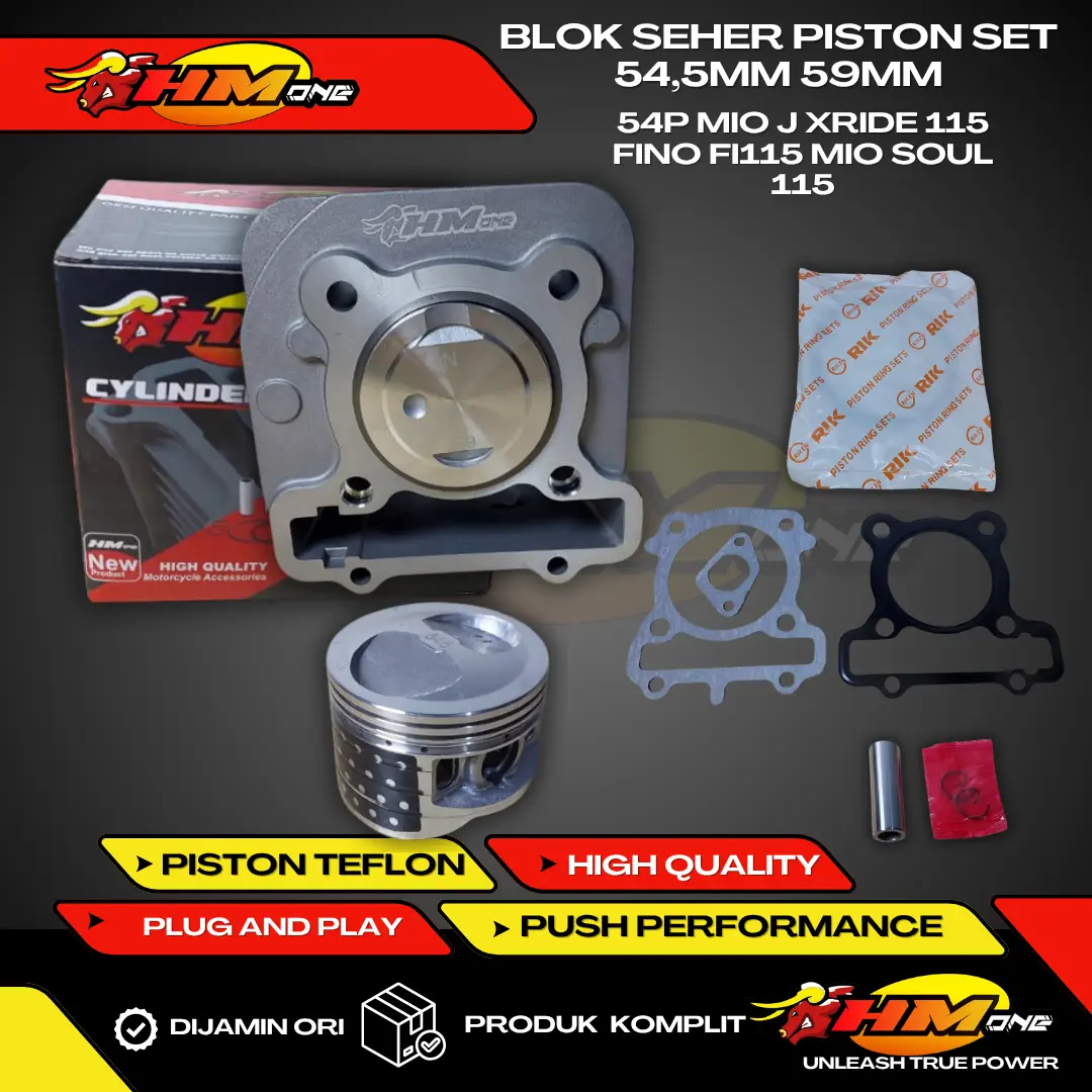 blok seher HMone mio J xride 115 fino 115mio soul 115 54,5mm 59mm ring RIK piston casting iron ring paking dll boring komplit 54P