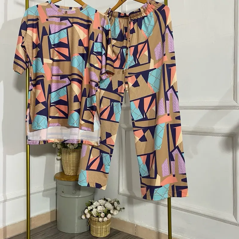 One Set Aura | Kaos Jesri Printing | SetCel Motif Atasan Fit Karet Melar Muslim Baju Wanita 1