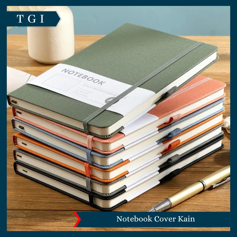 TGI - BUKU DIARY CATATAN KECIL BUKU TULIS MEMO MOTIF BERGARIS NOTEBOOK MINI POCKET SIMPLE NOTEBOOK COVER KAIN 0