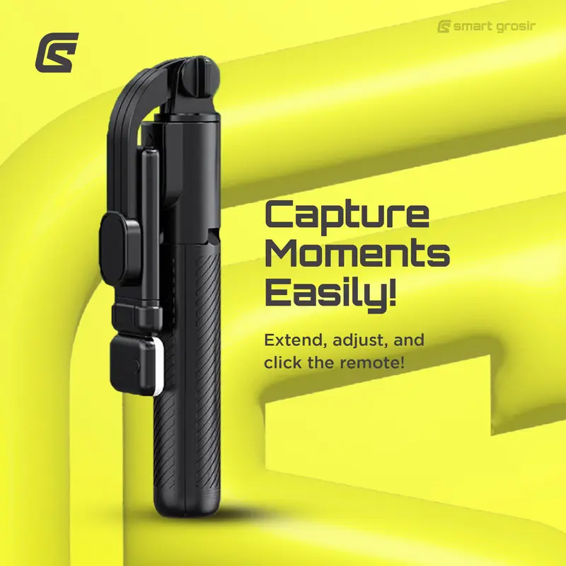 Foto Tongsis Tripod Bluetooth 4 In 1 LED dengan remote control Portable - TikTok Shopthumb2