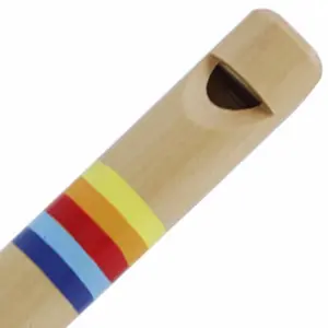Wooden Flute Instruments Pulling Diacritical Wooden Flute Early Musical Instrument for Adults, Children, Music Lovers