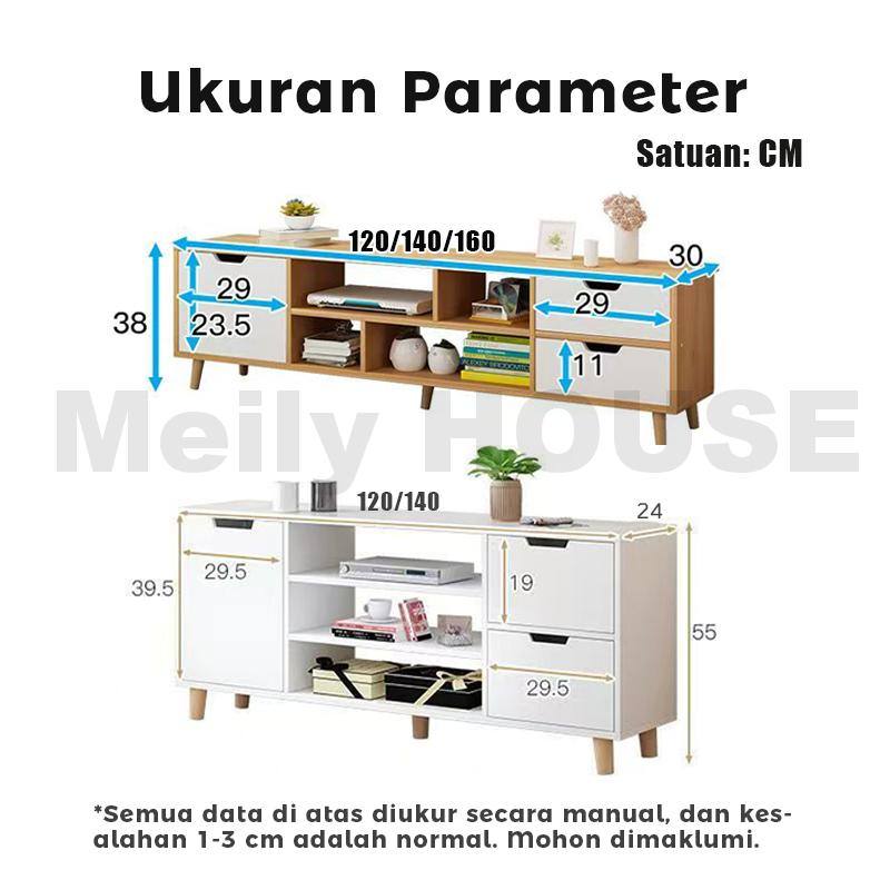 DF-3-Meja TV/Rak TV/Lemari TV/Minimalis/Aesthetic Modern Minimalis Gaya Nordic Kayu  Rak Elegan Hemat Ruang untuk Ruang Tamu Kamar Tidur Meja TV Sederhana Rak Film Cabinet TV UnitTV Cabinet Media Console dengan Laci dan Pintu Storage 【Garansi 5 Tahun】