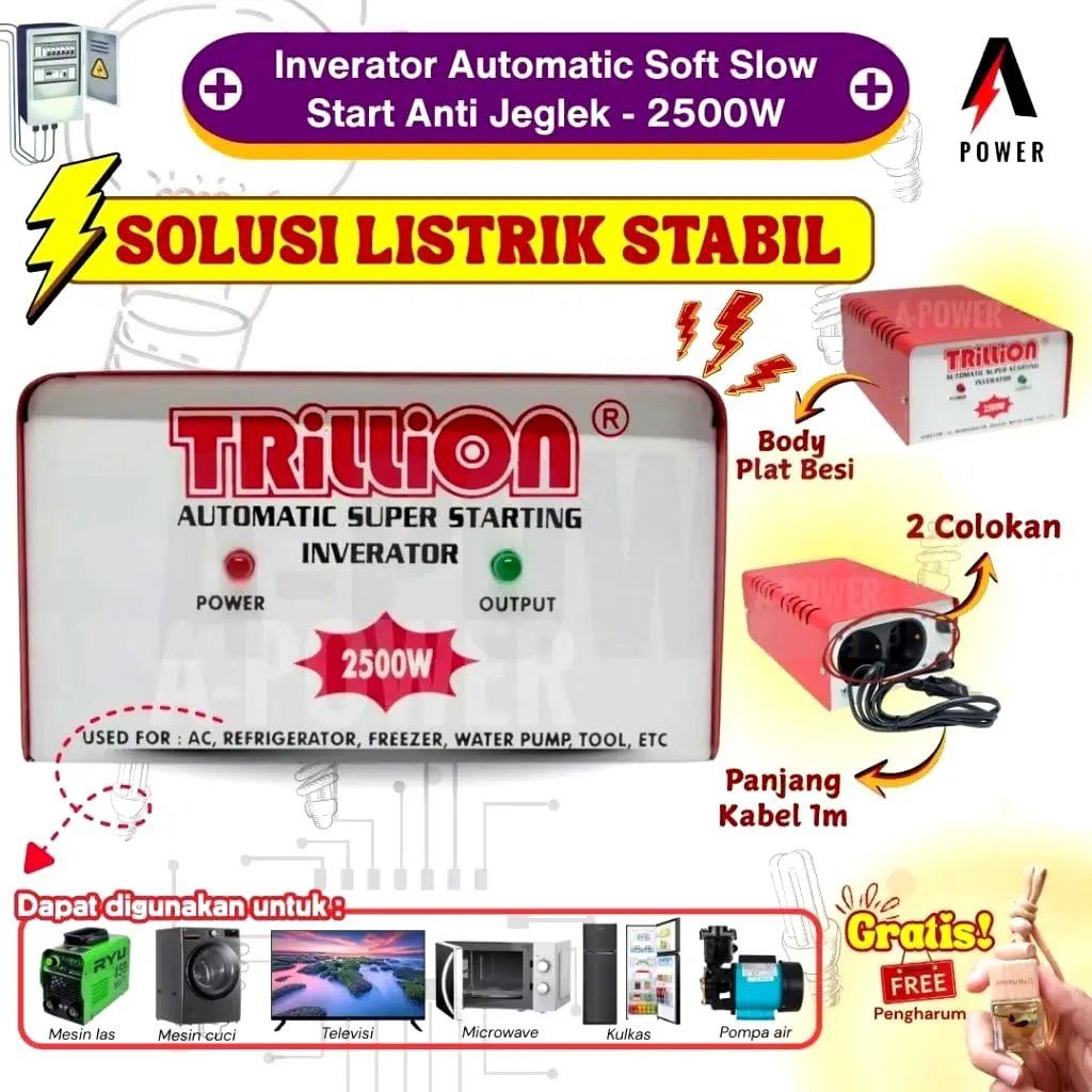 Trillion - Inverator Automatic Soft Slow Start Anti Jeglek (2500W)