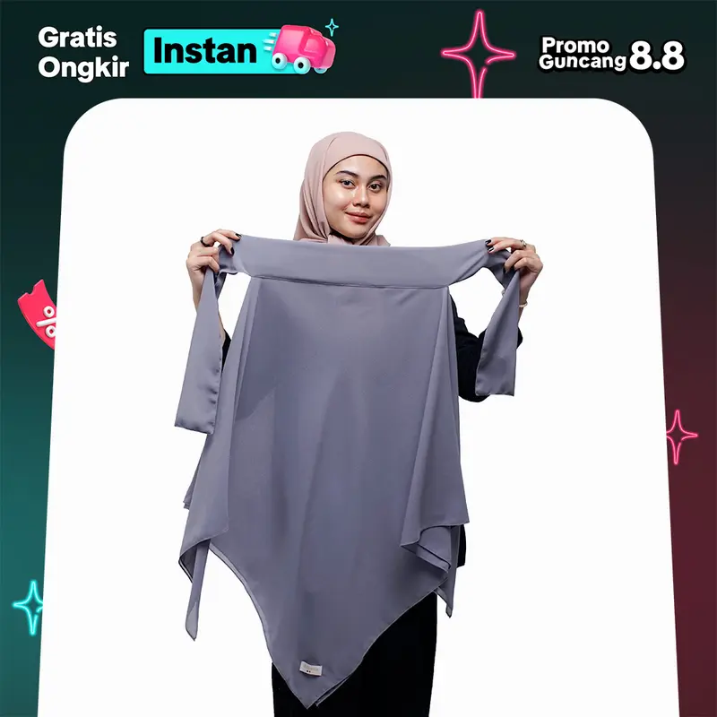 SUBWAX - Hijab Segi Empat Melayu Tali 2 Layer 0