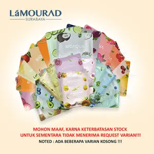 [PAKET 24 PCS] BIOAQUA Sheet Mask 25gr Komplit 24 varian Acid Arbutin Hydrating Lemon Orange
