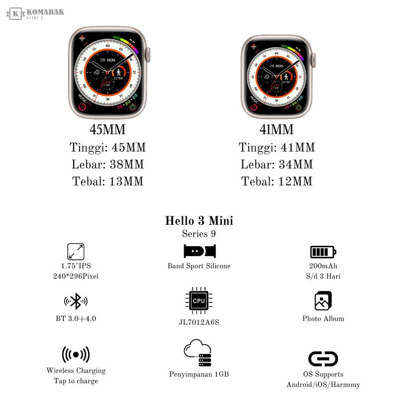 Smartwatch Hello 3 Mini 41MM 1.75" Komarakstore 9