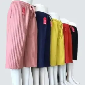 OBRALL ISI 5 PCS Celana Pendek Wanita Kulot Knit Hornet Jumbo Terbaru Kancing Karet Melar Shorts Santai Harian Plus Size Bahan Premium Fleksibel