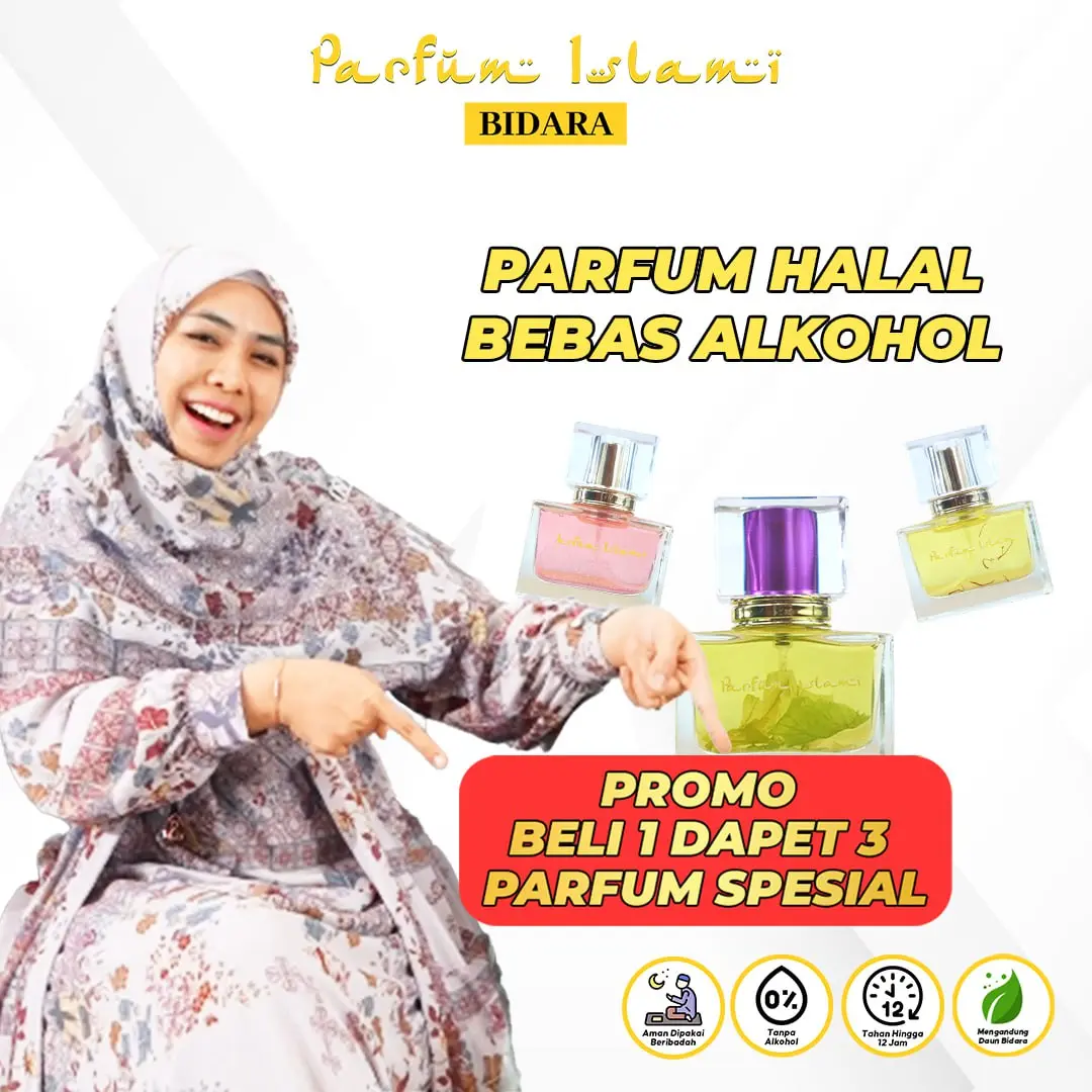 SPESIAL PROMO PARFUM ISLAMI Spesial Edition BIDARA by Oki Setiana Dewi Wangi nya Harum, Mewah, Tahan Lama, Terwangi, dan Best Seller  Perfume Favorit Artis, Ustadz Pria dan Ustadzah Wanita