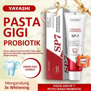 Pasta gigi SP7 odol pemutih gigi dan karang gigi Rrobiotic Whitening Toothpaste -Perawatan Mulut Menyegarkan untuk Gigi Bersih