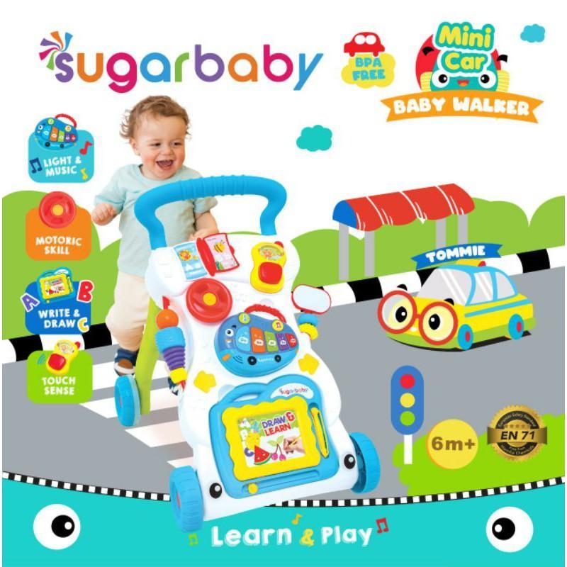 SUGAR BABY MINI CAR PUSH WALKER (BABY WALKER) ALAT BANTU JALAN WALKER WALKING ASSISTANT Bayi Roda 5