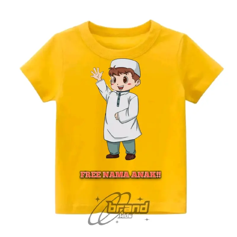 BAJU KAOS ATASAN ANAK MUSLIM, BAHAN PREMIUM 100% BISA REQUEST NAMA!! 6