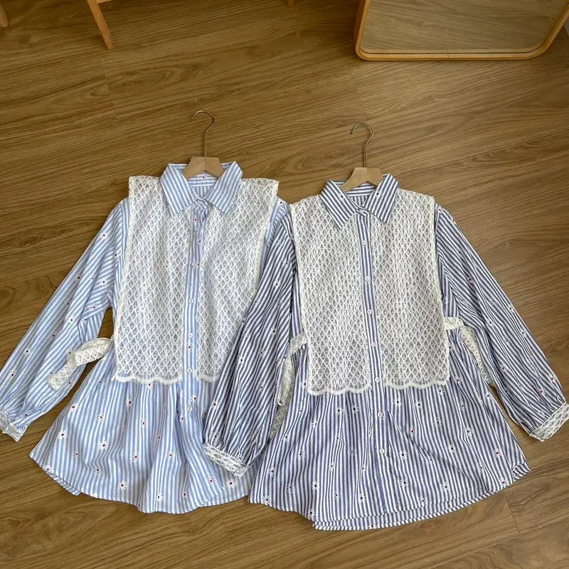 LONNA STRIP BLOUSE KATUN MOTIF SALUR BUNGA 3