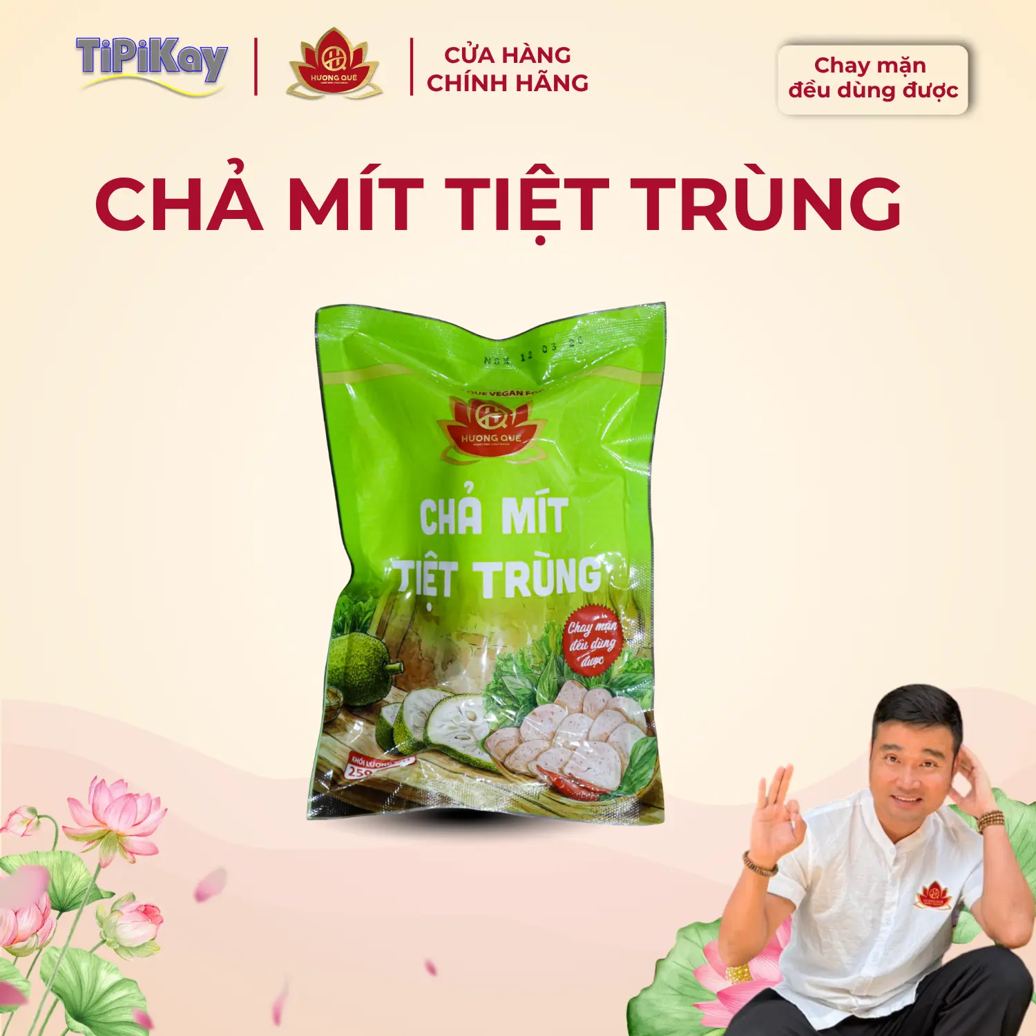 TiPiKay Shop - Chả Mít Chay 250g - Công Nghệ Tiệt Trùng - Dinh Dưỡng - Tiện Lợi