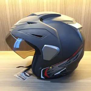 Helm Motor SNI Half Face Pria Wanita Dewasa VIRTUE Kaca Riben M L XL Motorcycle
