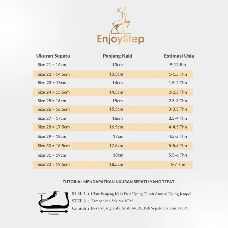Enjoystep - Sepatu Anak Perempuan Sneakers Anak Import Premium Quality S206 Fashion 1