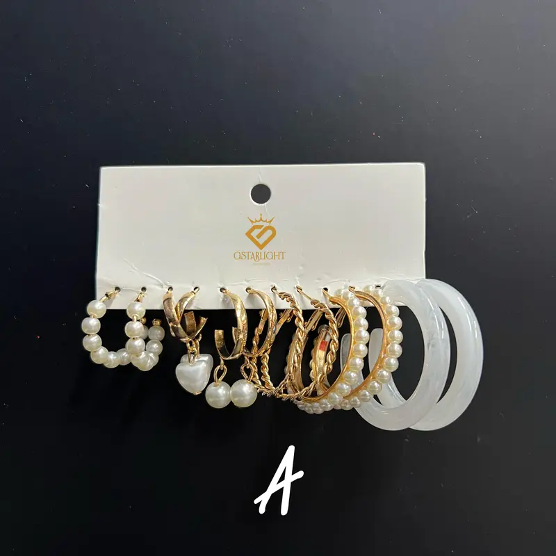 Set Anting Hijab special ramadhan lebaran  Exclusive Earrings Set Anting Tusuk Gold Unik untuk Hijab dan Non Hijab AAS0002 1
