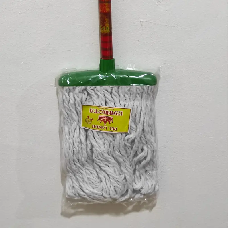 Pel Lantai Sumbu Gagang Kayu Ulir - Alat Pembersih Lantai 5