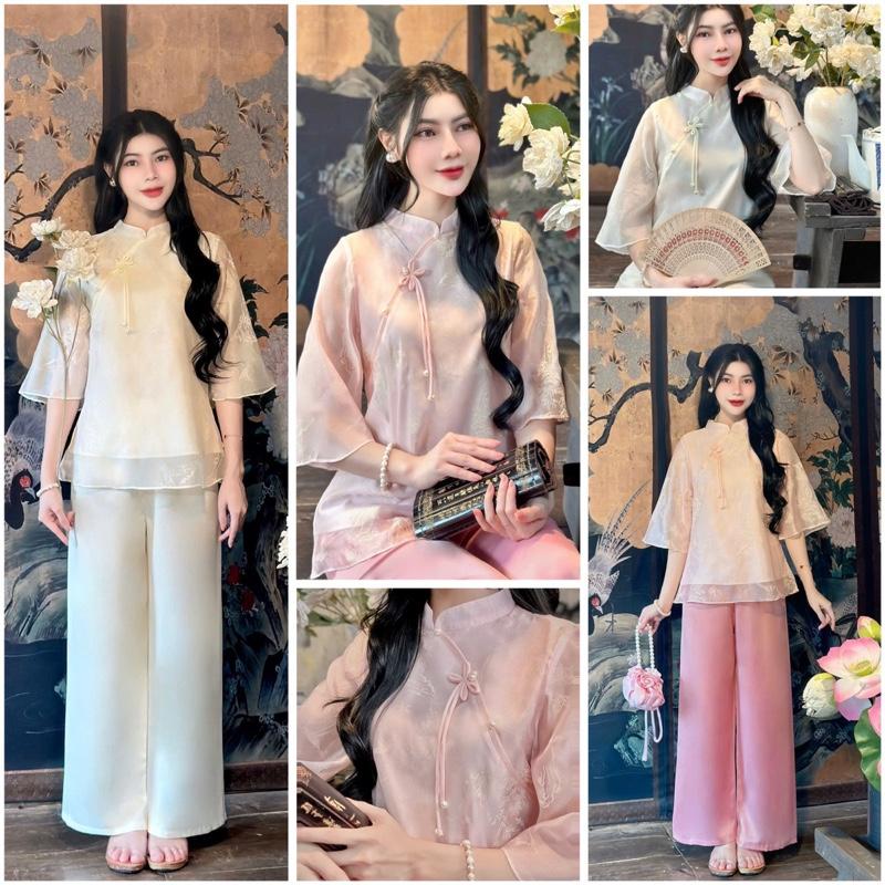 Ngọc Trân-Pháp Phục Việt Ngọc Minh Châu/Bộ quần áo đi chùa Nữ