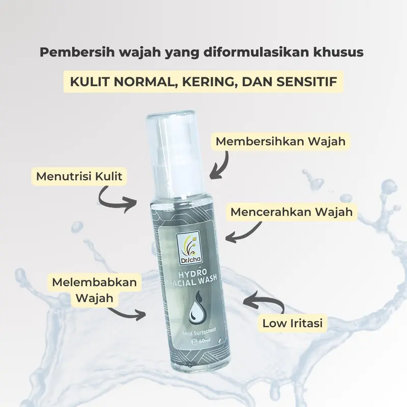 Dricha Hydro Facial Wash untuk kulit kering dan sensitif 2