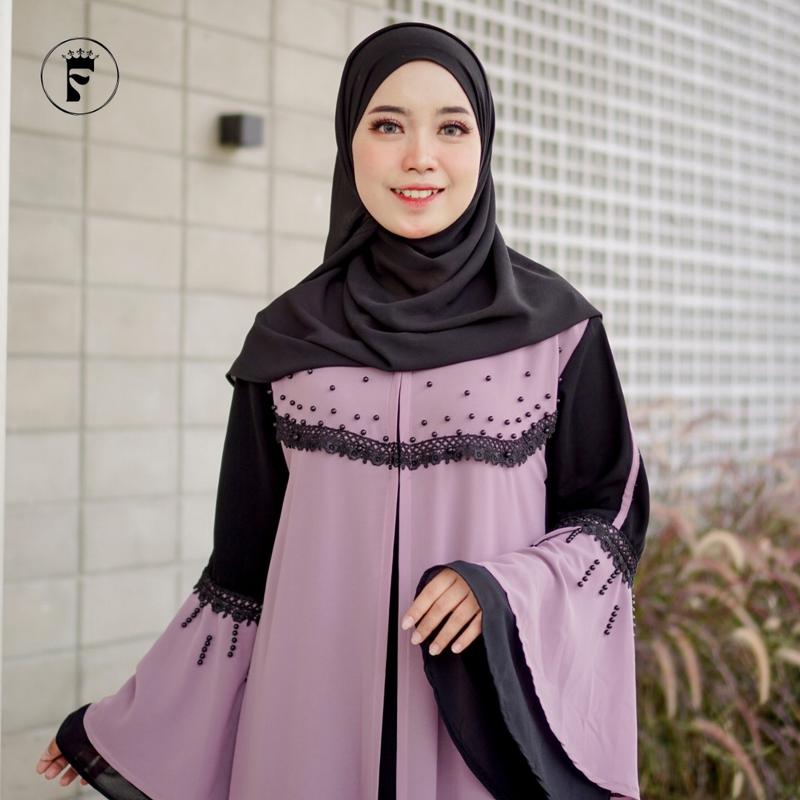 Product Introduction of ABAYA ELISA COUPLE MOM AND KIDS abaya hitam couple abaya turky gamis hitam abaya anak gamis couple abaya hitam Muslim Renda Mutiara Kombinasi Sifon Arab Ibu Umroh Syari Outer 6