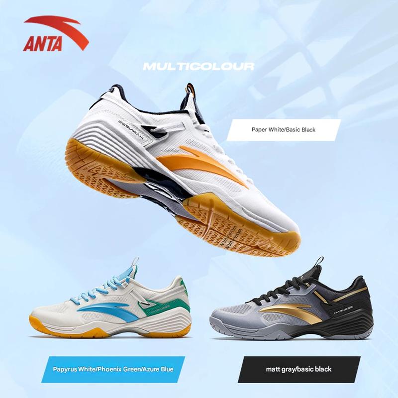 Giày PickleBall Badminton Nam ANTA SPINGYU 9124F4401 - Giày Thể Thao Tennis Cầu Lông Chuyên Nghiệp Đế Cao Su Hạn Chế Trơn Trượt Bảo Hành Chính Hãng ANTA SPORT